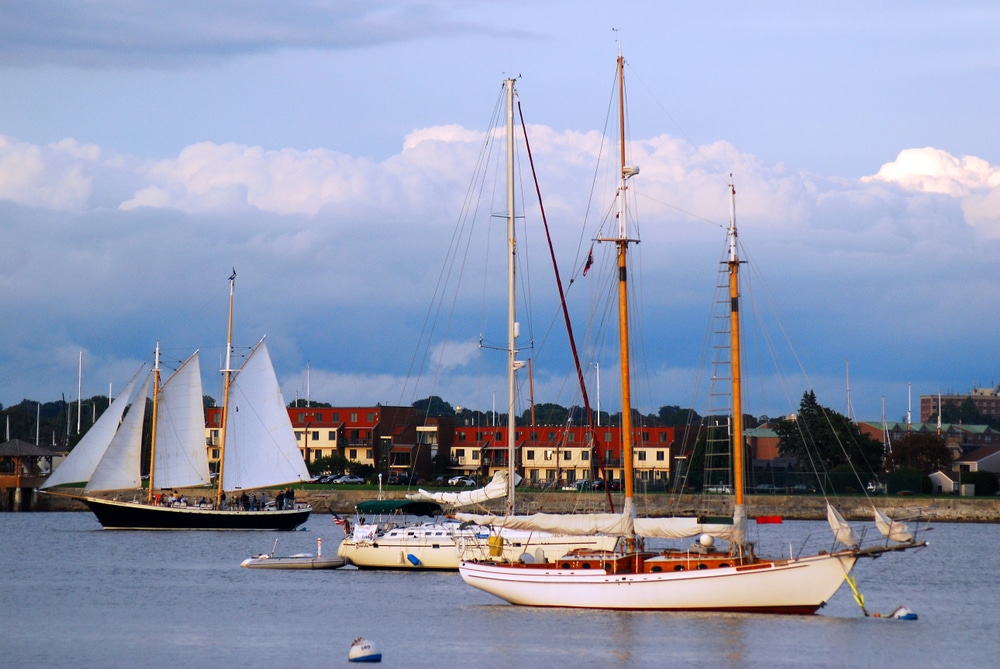 After experiencing the Newport Cliff Walk, try some of the other great things to do in Newport, RI, like sailing in the beautiful Newport Harbor, pictured here.