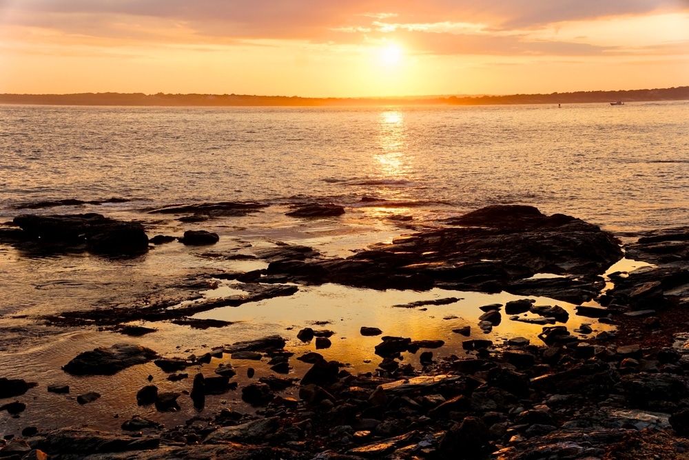 A gorgeous sunset view of Brenton Point State Park near our Newport RI Bed and Breakfast