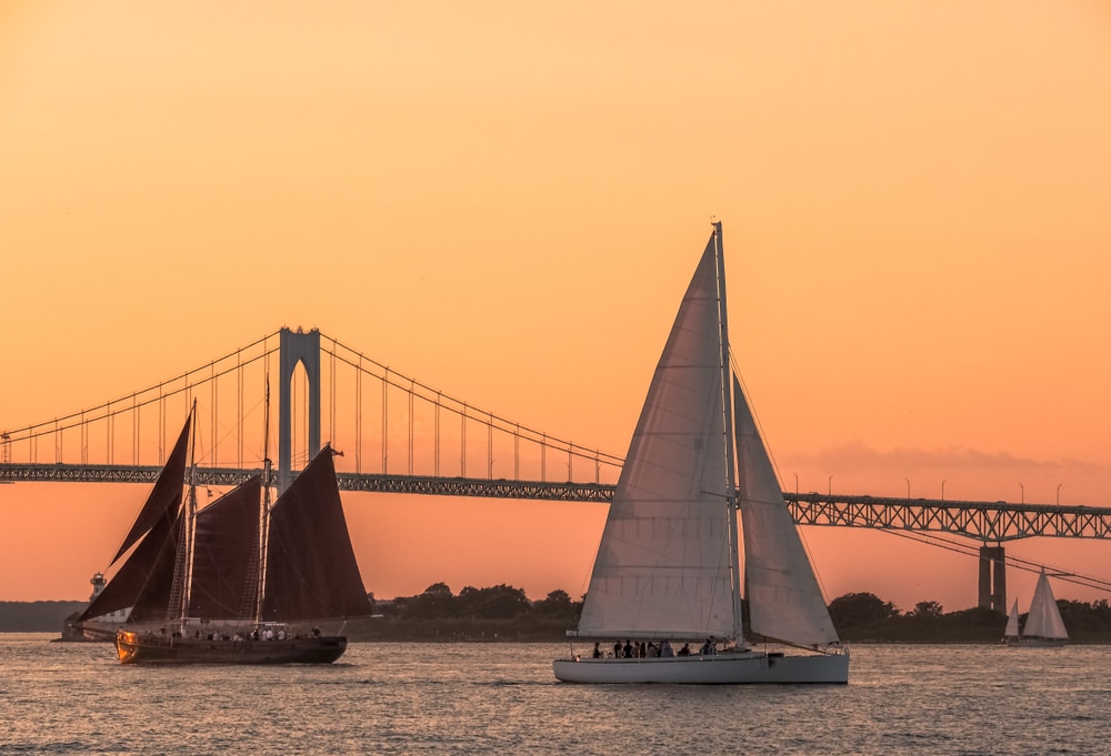 Sunset sail on one of the leading Newport RI Sailing Charters near our Newport RI Bed and Breakfast