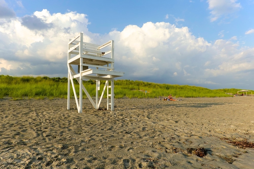 Chair at Eastons Beach, one of the best newport, RI Beaches