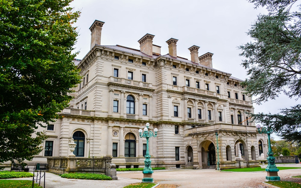 Exterior of The Breakers, one of the most popular Newport, RI Mansions
